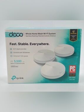 TP-LINK Deco M5 AC1300 Whole Home Mesh Wi-Fi System 2.4/5GHz 3 Pack NEW